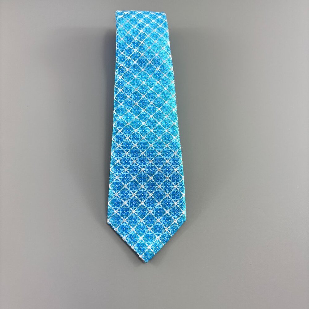 Seamless Brand Bright Lt. Blue / White Stars Men's Tie 3" x 61"